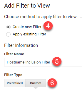 analytics custom filter