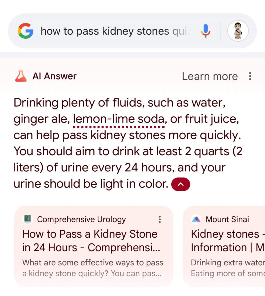 ai answer urine